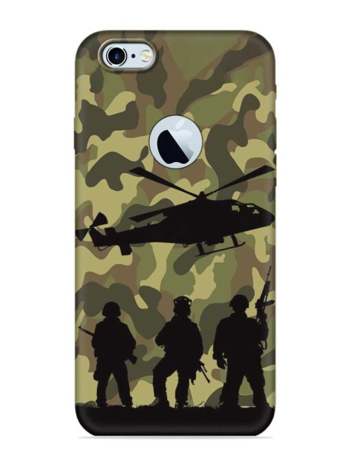 Army Heros Embossed Soft Silicone Case for Apple Iphone 6 (Logo Cut) Zapvi