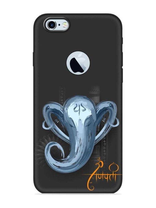 Illustration Lord Ganpati Embossed Soft Silicone Case for Apple Iphone 6 (Logo Cut) Zapvi