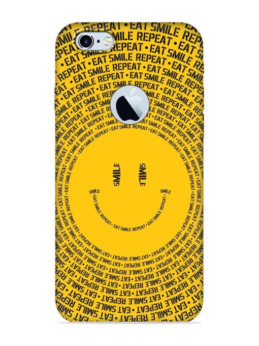 Smiley Embossed Soft Silicone Case for Apple Iphone 6 (Logo Cut) Zapvi