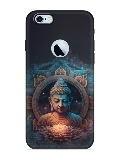 Gautam Buddha Embossed Soft Silicone Case for Apple Iphone 6 (Logo Cut) Zapvi