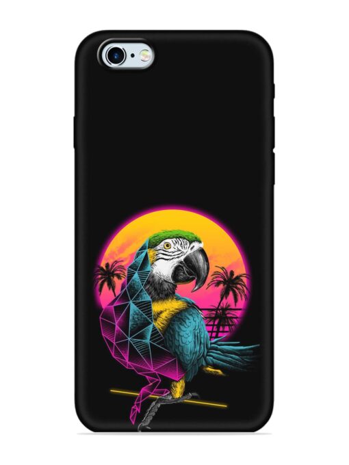 Rad Parrot Embossed Soft Silicone Case for Apple Iphone 6 Plus Zapvi