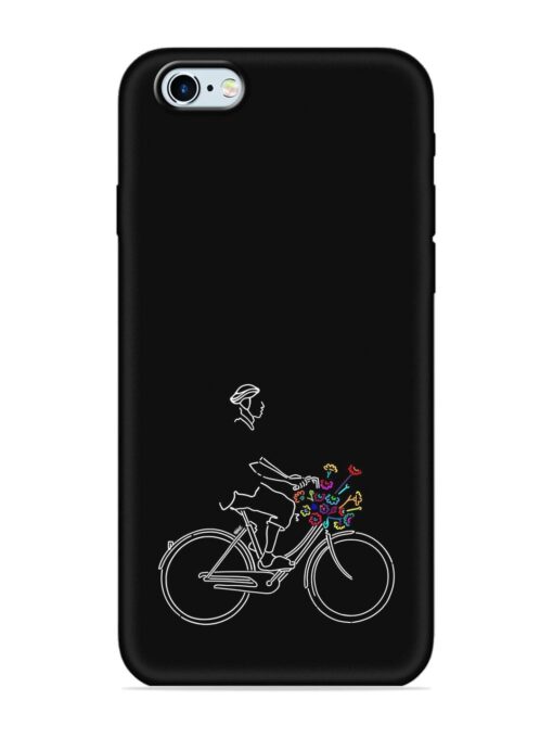 Minimalist Cycle Art Embossed Soft Silicone Case for Apple Iphone 6S Zapvi