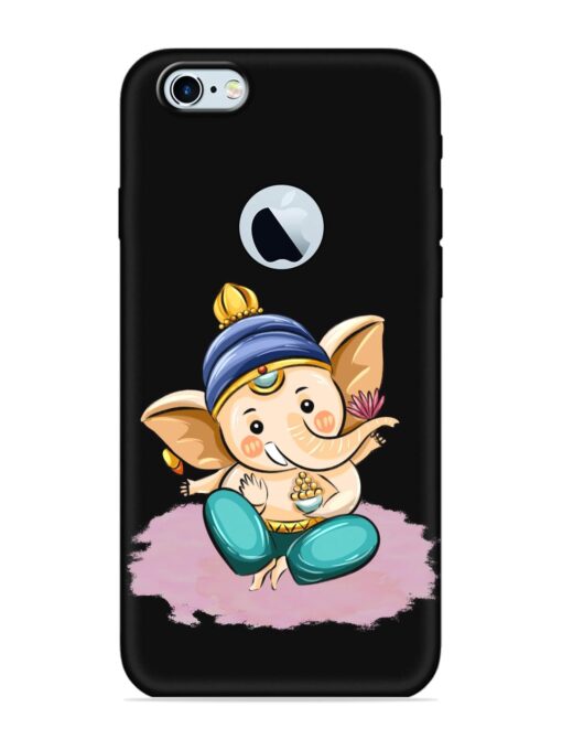 Bal Ganesh Vector Art Embossed Soft Silicone Case for Apple Iphone 6S (Logo Cut) Zapvi