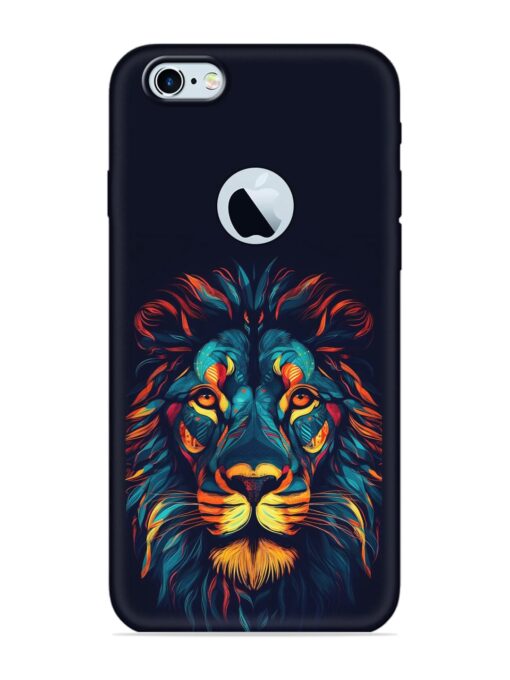 Colorful Lion Embossed Soft Silicone Case for Apple Iphone 6S (Logo Cut) Zapvi