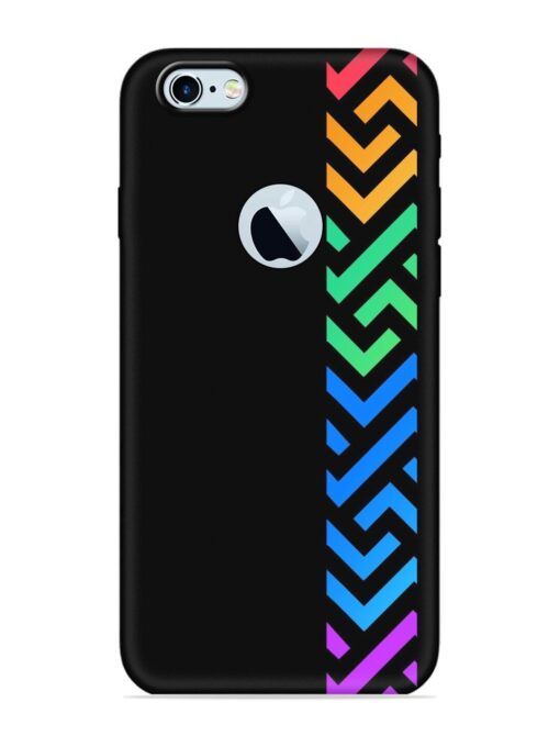 Colorshape Stripes Embossed Soft Silicone Case for Apple Iphone 6S (Logo Cut) Zapvi