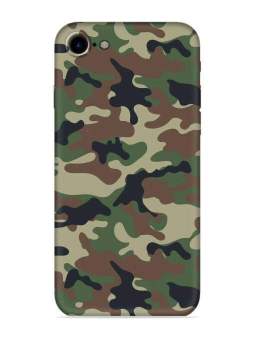 Army Military Camouflage Dark Green Embossed Soft Silicone Case for Apple Iphone 7 Zapvi