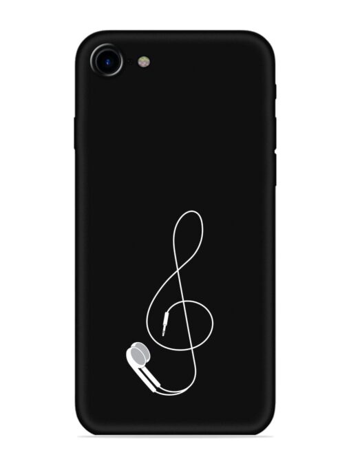 Music Earphone Vector Embossed Soft Silicone Case for Apple Iphone 7 Zapvi