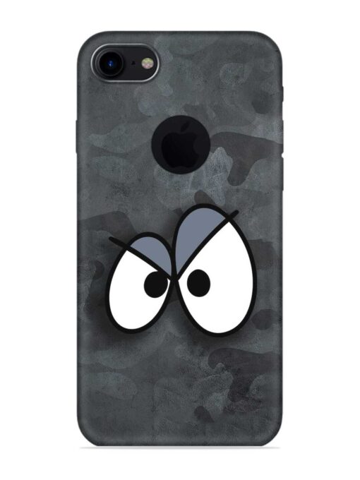 Big Eyes Night Mode Embossed Soft Silicone Case for Apple Iphone 7 (Logo Cut) Zapvi