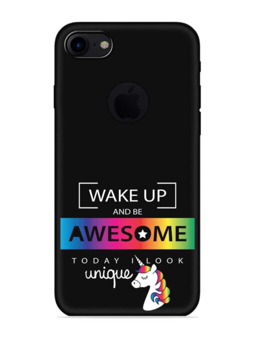 Inspirational Quote Unicorn Embossed Soft Silicone Case for Apple Iphone 7 (Logo Cut) Zapvi