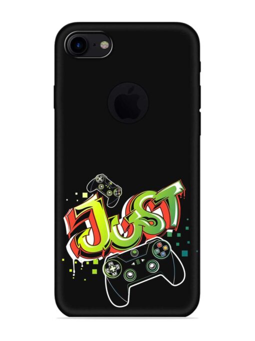 Graffiti Gamepad Illustration Embossed Soft Silicone Case for Apple Iphone 7 (Logo Cut) Zapvi