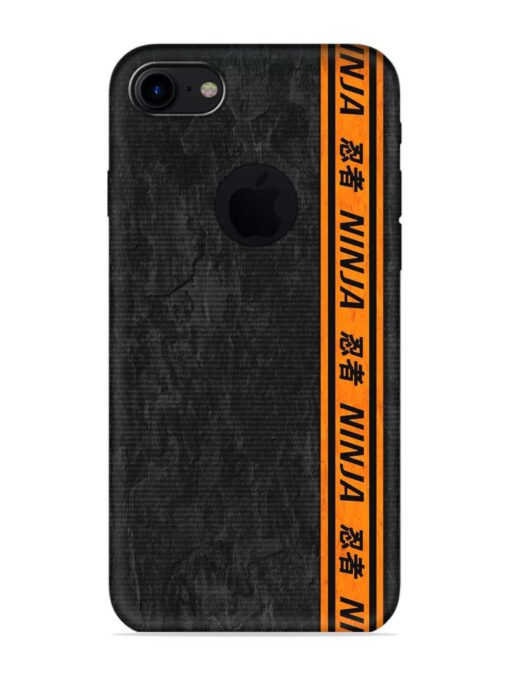 Ninja Srtips Embossed Soft Silicone Case for Apple Iphone 7 (Logo Cut) Zapvi