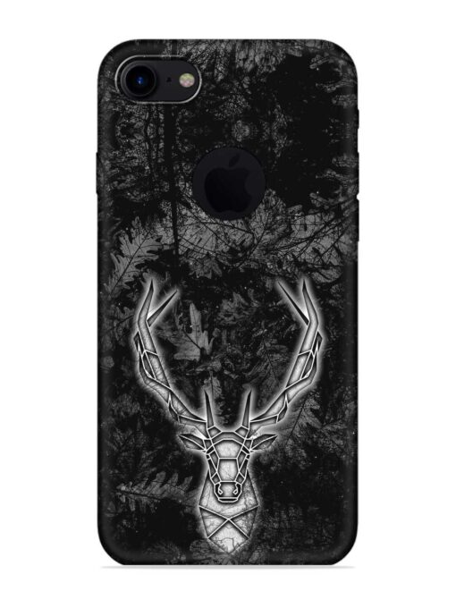 Ancient Deer Embossed Soft Silicone Case for Apple Iphone 7 (Logo Cut) Zapvi