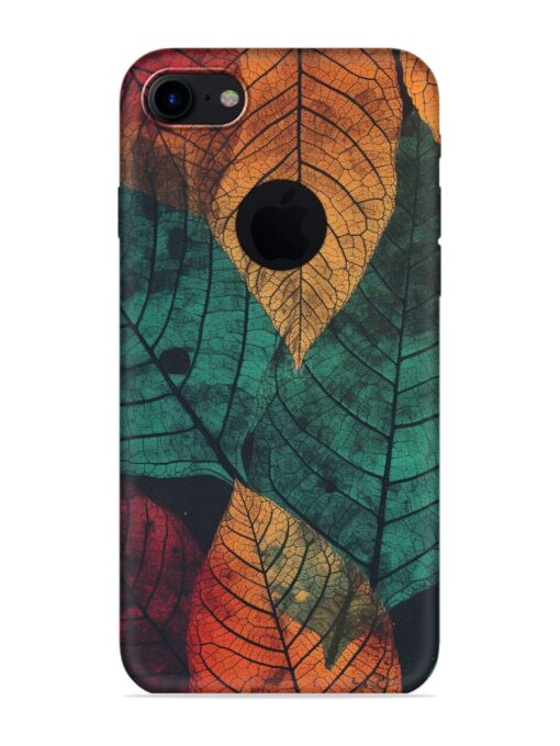 Leaves Artwork Embossed Soft Silicone Case for Apple Iphone 7 (Logo Cut) Zapvi