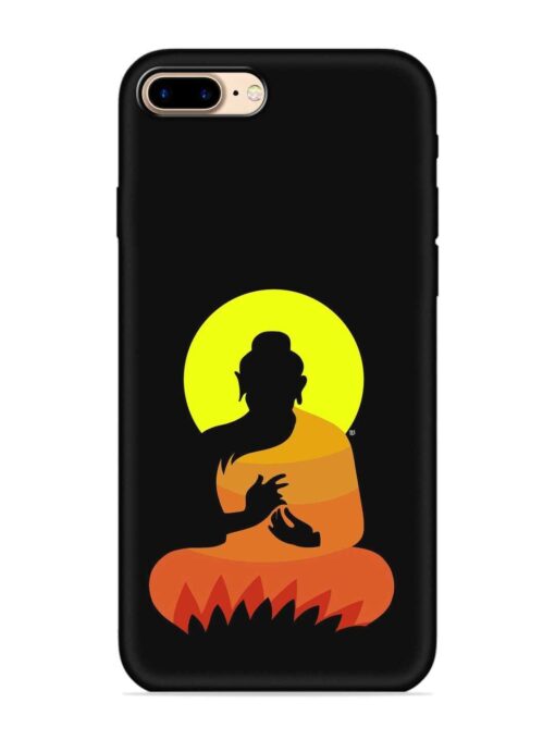 Buddha Art Black Embossed Soft Silicone Case for Apple Iphone 7 Plus Zapvi