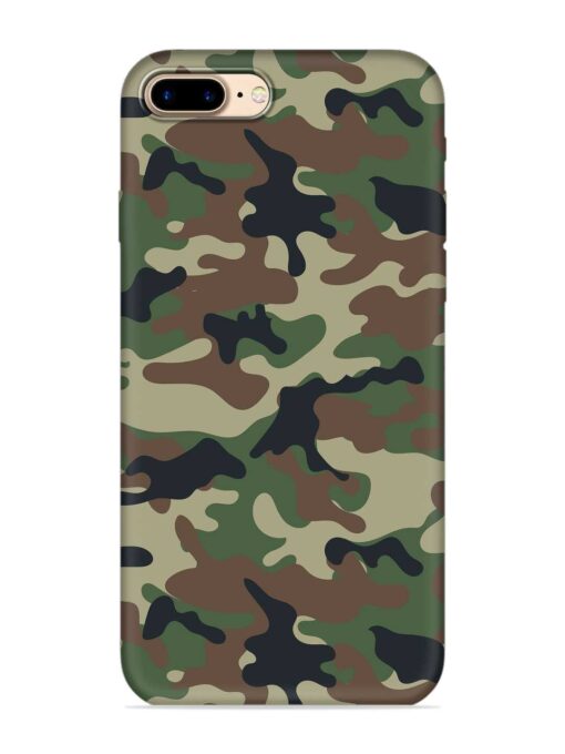 Army Military Camouflage Dark Green Embossed Soft Silicone Case for Apple Iphone 7 Plus Zapvi