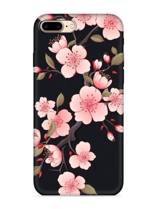 Cherry Blossom Embossed Soft Silicone Case for Apple Iphone 7 Plus Zapvi