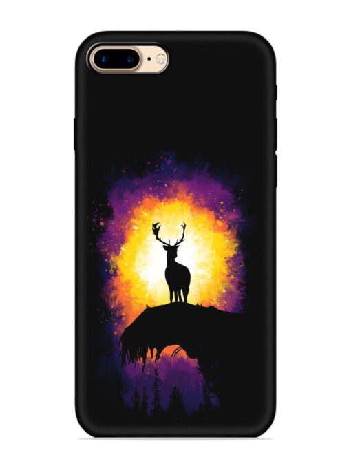 Elk Animal Art Embossed Soft Silicone Case for Apple Iphone 7 Plus Zapvi