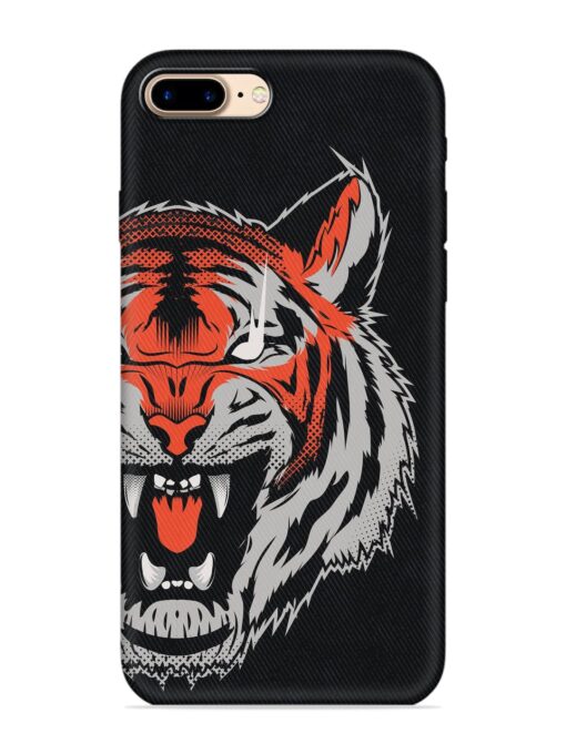 Tiger Aggression Embossed Soft Silicone Case for Apple Iphone 7 Plus Zapvi