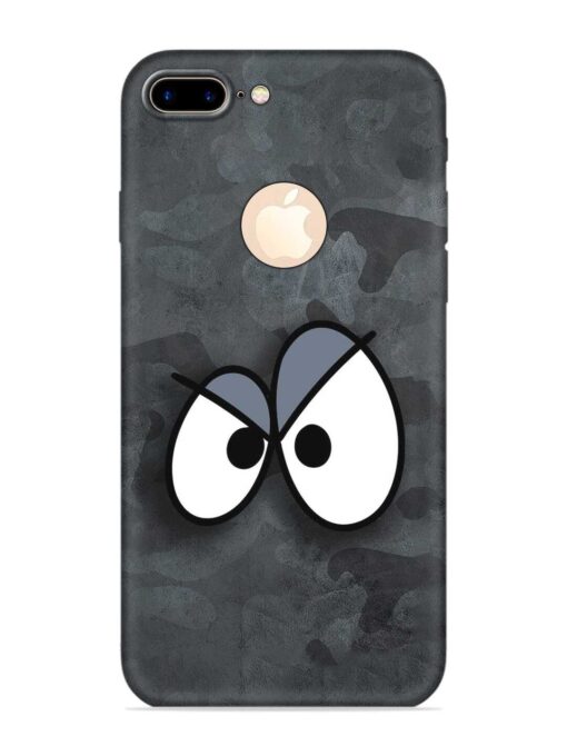 Big Eyes Night Mode Embossed Soft Silicone Case for Apple Iphone 7 Plus (Logo Cut) Zapvi