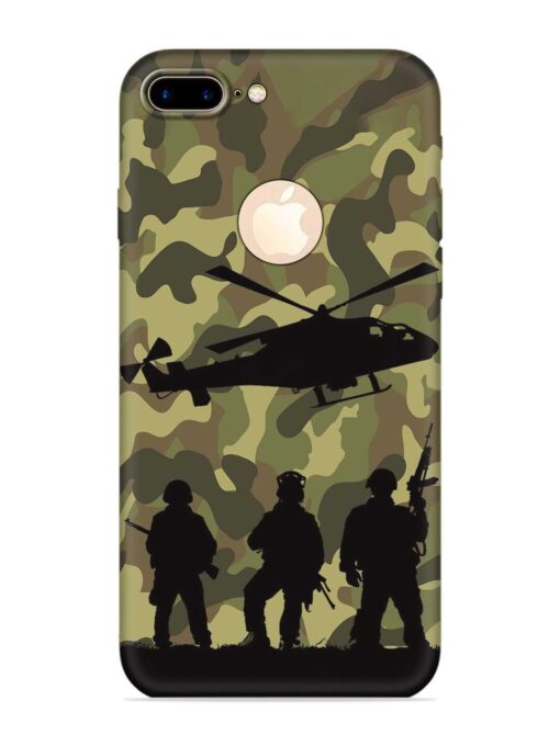 Army Heros Embossed Soft Silicone Case for Apple Iphone 7 Plus (Logo Cut) Zapvi