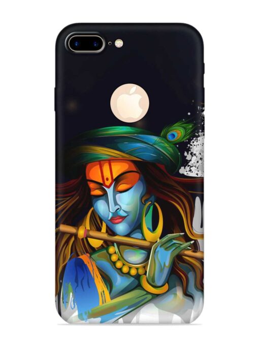 Krishna Art Embossed Soft Silicone Case for Apple Iphone 7 Plus (Logo Cut) Zapvi