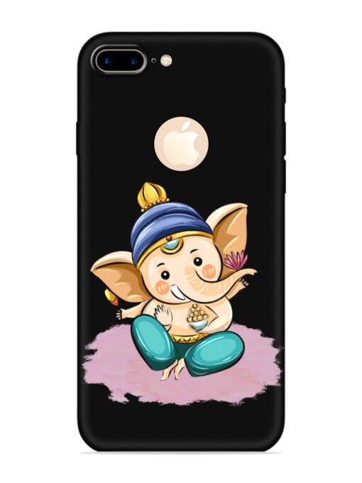 Bal Ganesh Vector Art Embossed Soft Silicone Case for Apple Iphone 7 Plus (Logo Cut) Zapvi