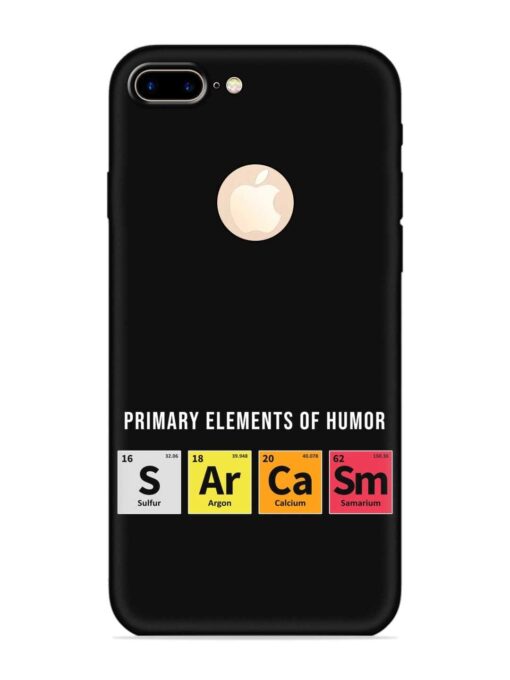 Primary Elements Humor Embossed Soft Silicone Case for Apple Iphone 7 Plus (Logo Cut) Zapvi