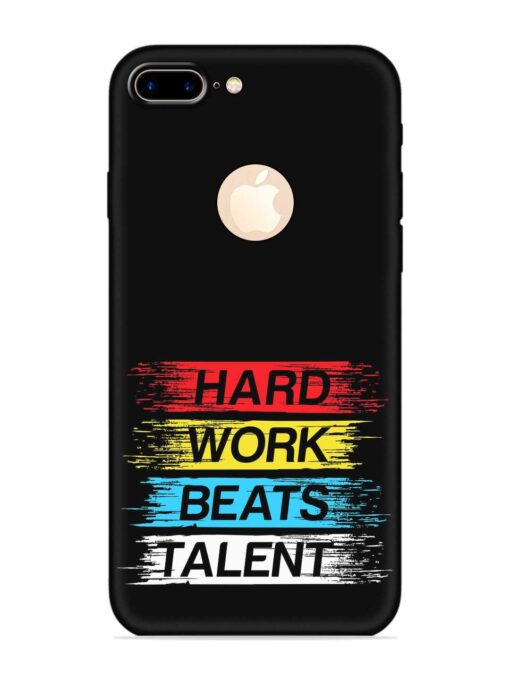 Hard Work Beats Embossed Soft Silicone Case for Apple Iphone 7 Plus (Logo Cut) Zapvi