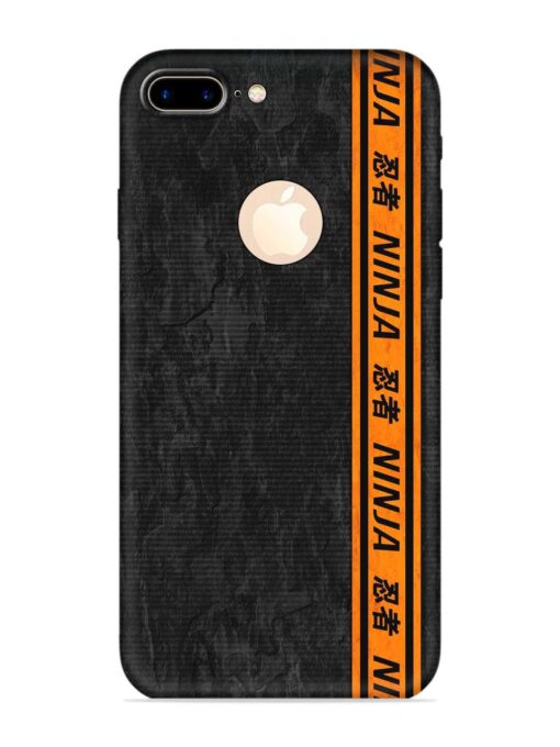 Ninja Srtips Embossed Soft Silicone Case for Apple Iphone 7 Plus (Logo Cut) Zapvi