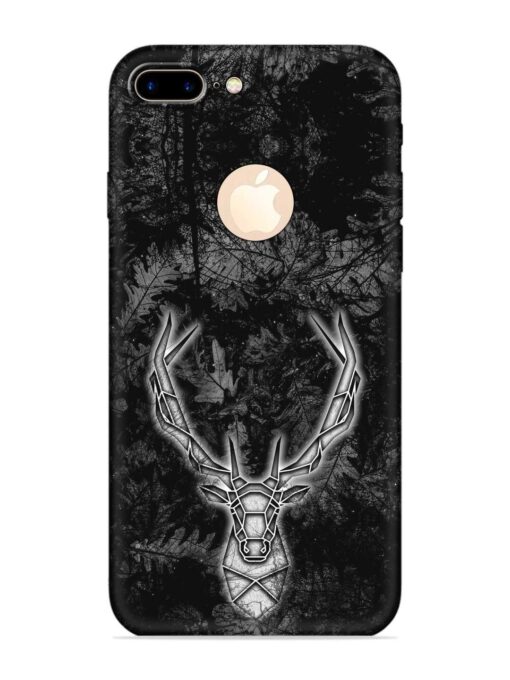 Ancient Deer Embossed Soft Silicone Case for Apple Iphone 7 Plus (Logo Cut) Zapvi