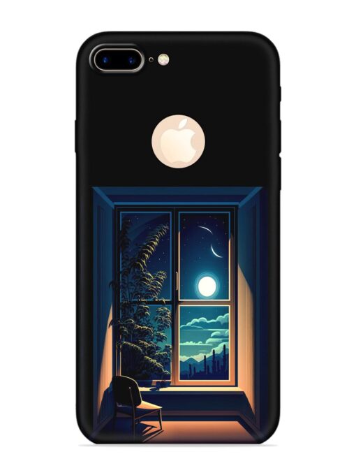 Night View At Window Embossed Soft Silicone Case for Apple Iphone 7 Plus (Logo Cut) Zapvi