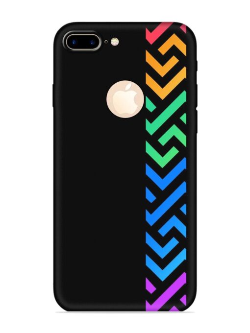 Colorshape Stripes Embossed Soft Silicone Case for Apple Iphone 7 Plus (Logo Cut) Zapvi