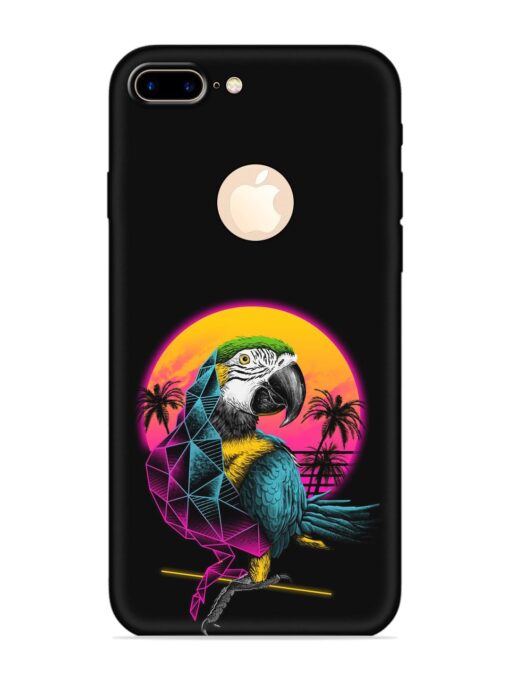 Rad Parrot Embossed Soft Silicone Case for Apple Iphone 7 Plus (Logo Cut) Zapvi