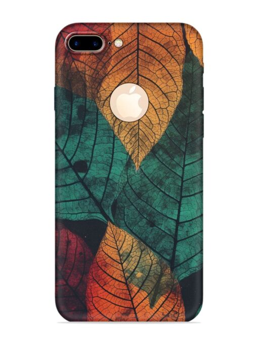 Leaves Artwork Embossed Soft Silicone Case for Apple Iphone 7 Plus (Logo Cut) Zapvi