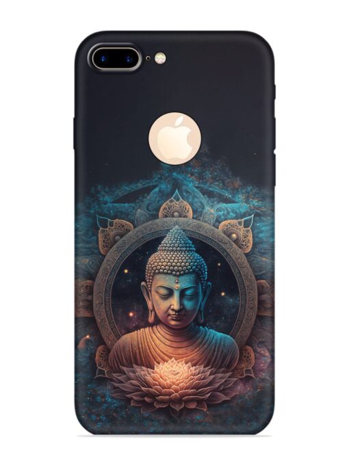 Gautam Buddha Embossed Soft Silicone Case for Apple Iphone 7 Plus (Logo Cut) Zapvi