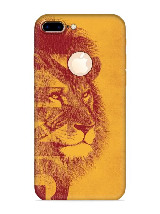 Gold Lion Crown Art Embossed Soft Silicone Case for Apple Iphone 7 Plus (Logo Cut) Zapvi