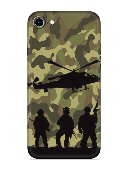 Army Heros Embossed Soft Silicone Case for Apple Iphone 8 Zapvi