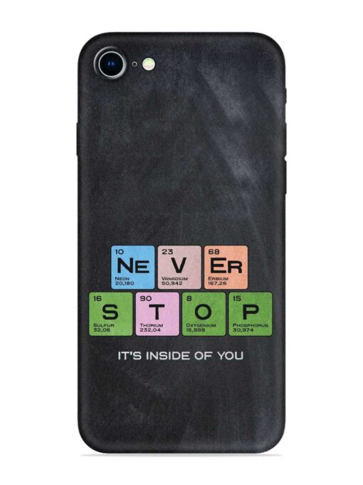 Never Stop It'S Inside Of You Embossed Soft Silicone Case for Apple Iphone 8 Zapvi