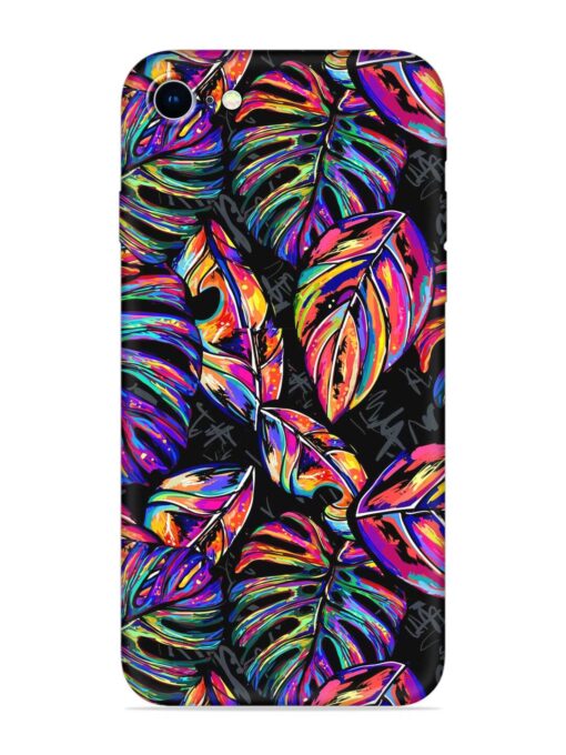 Tropical Seamless Vector Embossed Soft Silicone Case for Apple Iphone 8 Zapvi