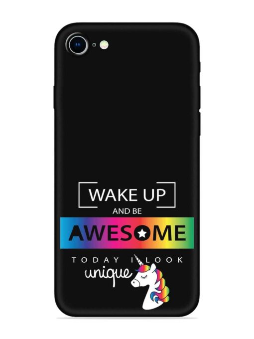 Inspirational Quote Unicorn Embossed Soft Silicone Case for Apple Iphone 8 Zapvi