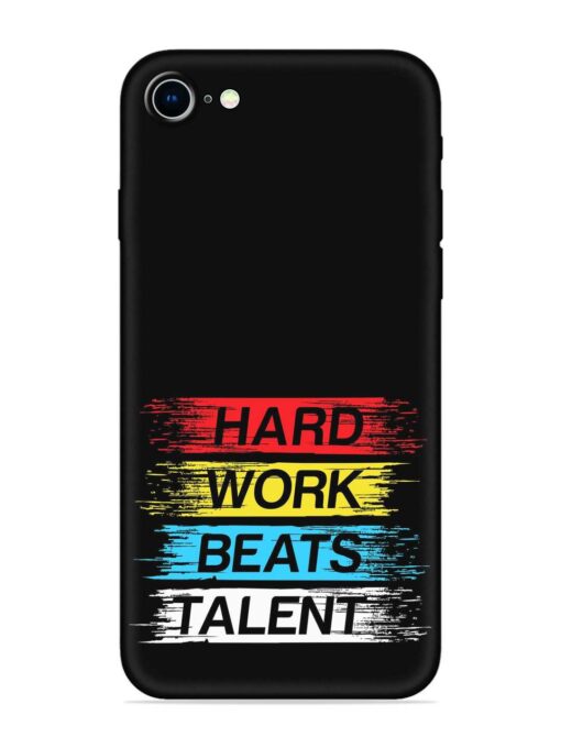 Hard Work Beats Embossed Soft Silicone Case for Apple Iphone 8 Zapvi