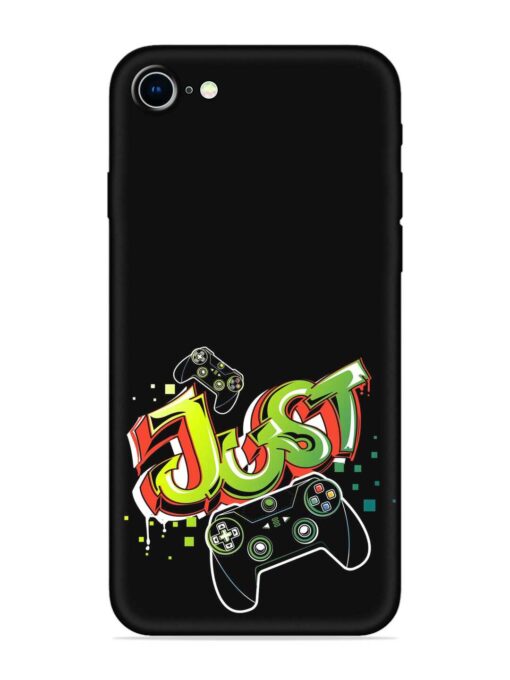 Graffiti Gamepad Illustration Embossed Soft Silicone Case for Apple Iphone 8 Zapvi