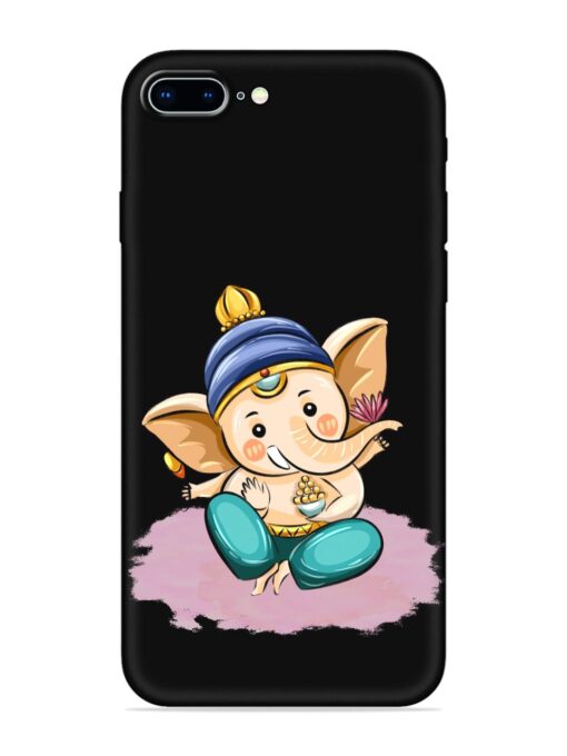 Bal Ganesh Vector Art Embossed Soft Silicone Case for Apple Iphone 8 Plus Zapvi