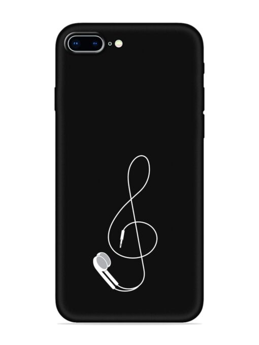 Music Earphone Vector Embossed Soft Silicone Case for Apple Iphone 8 Plus Zapvi