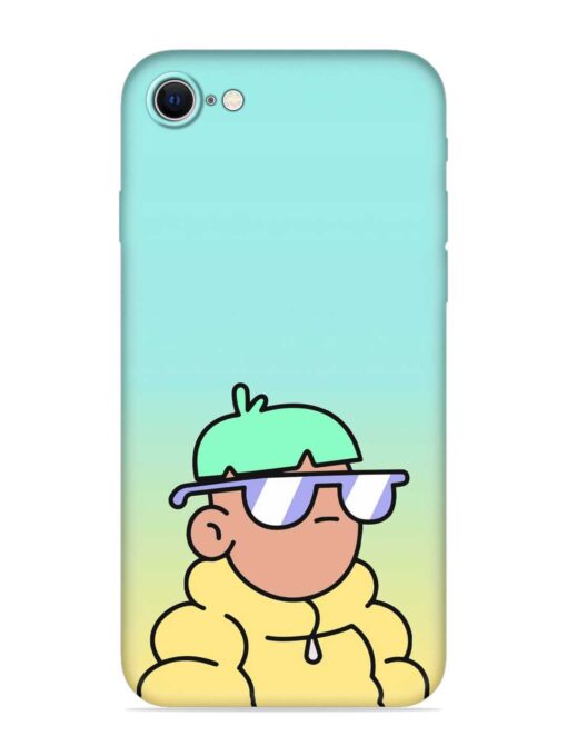 Doodles Cool Character Embossed Soft Silicone Case for Apple Iphone Se (2020) Zapvi