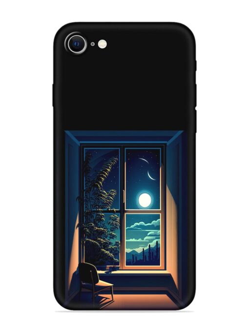 Night View At Window Embossed Soft Silicone Case for Apple Iphone Se (2020) Zapvi