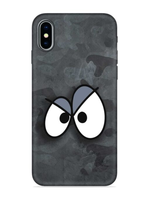 Big Eyes Night Mode Embossed Soft Silicone Case for Apple Iphone X Zapvi