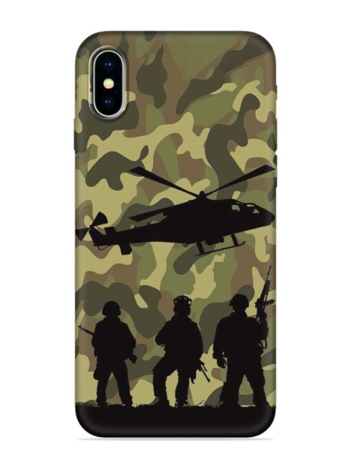 Army Heros Embossed Soft Silicone Case for Apple Iphone X Zapvi