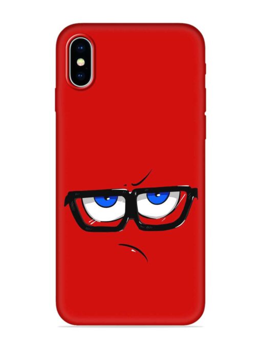 Rad Angry Face Embossed Soft Silicone Case for Apple Iphone X Zapvi