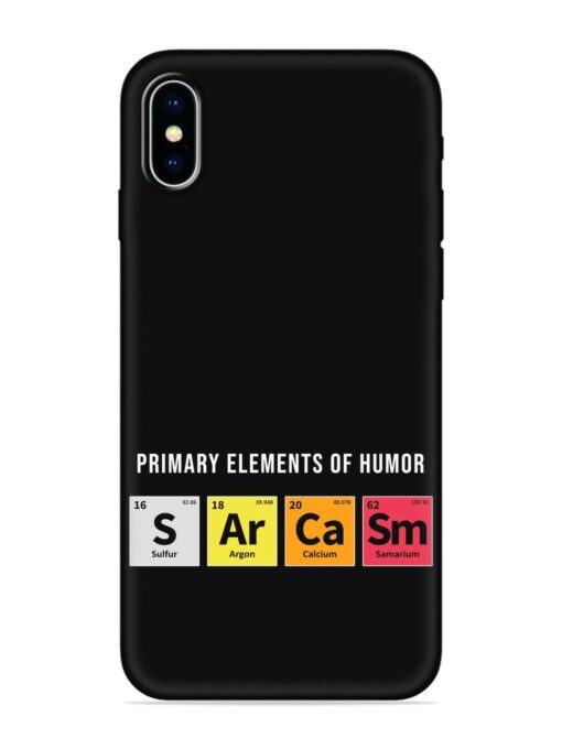 Primary Elements Humor Embossed Soft Silicone Case for Apple Iphone X Zapvi